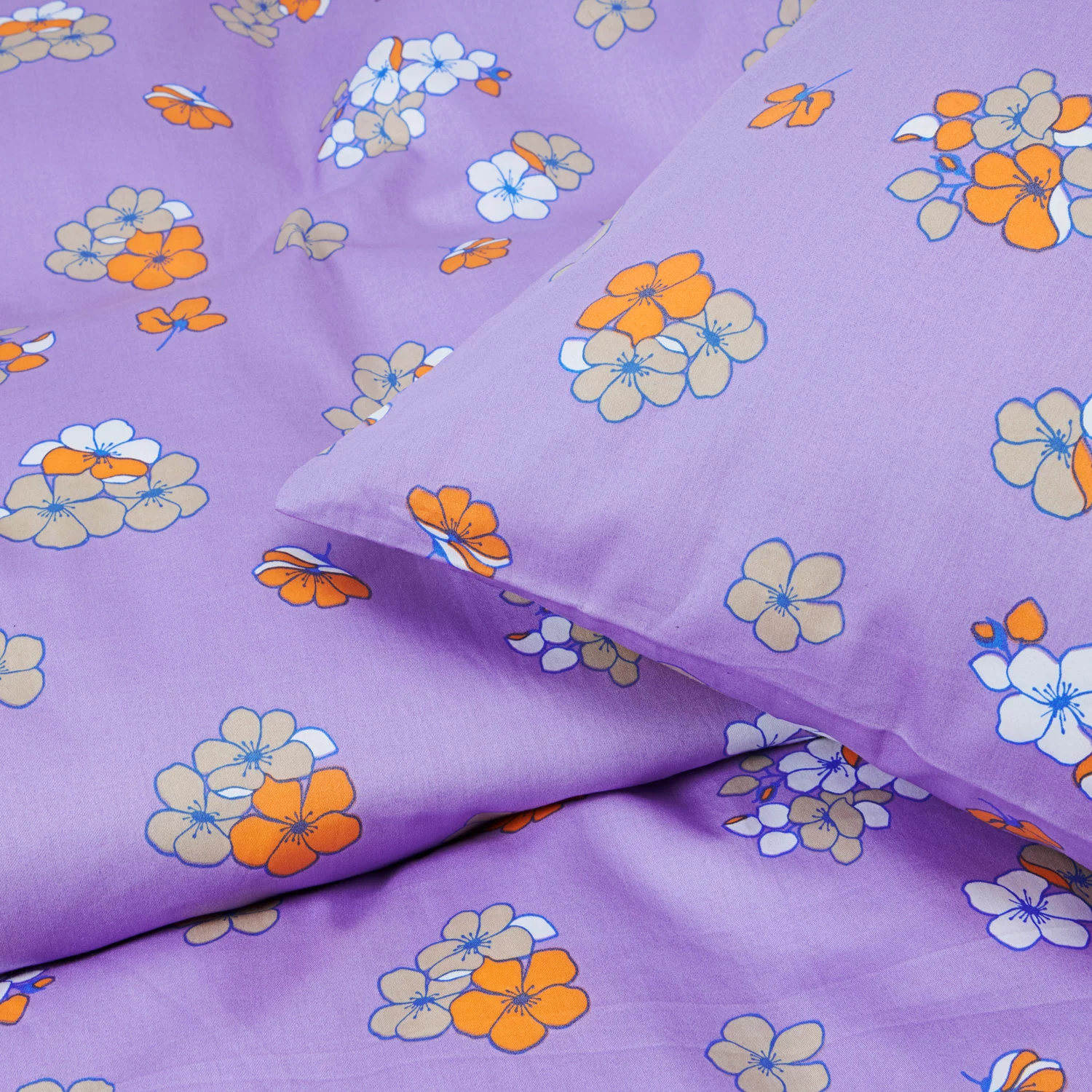 Juna Grand Pleasantly Pussilakanasetti 200x220 + 60x63 Cm, Laventelinsininen - Image 3