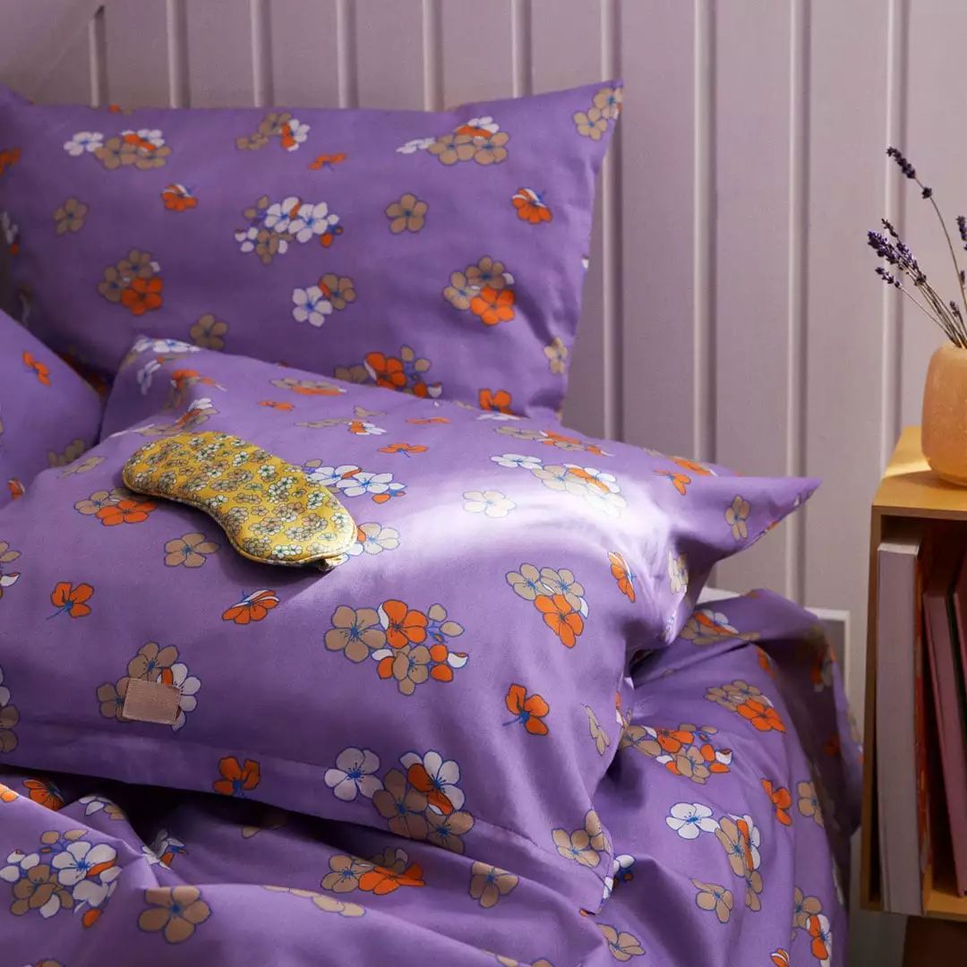 Juna Grand Pleasantly Pussilakanasetti 140x200 + 60x63 Cm, Laventelinsininen - Image 4