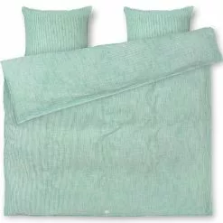 Juna Monochrome Lines Pussilakanasetti 200x220 + 60x63 Cm, Vihreä