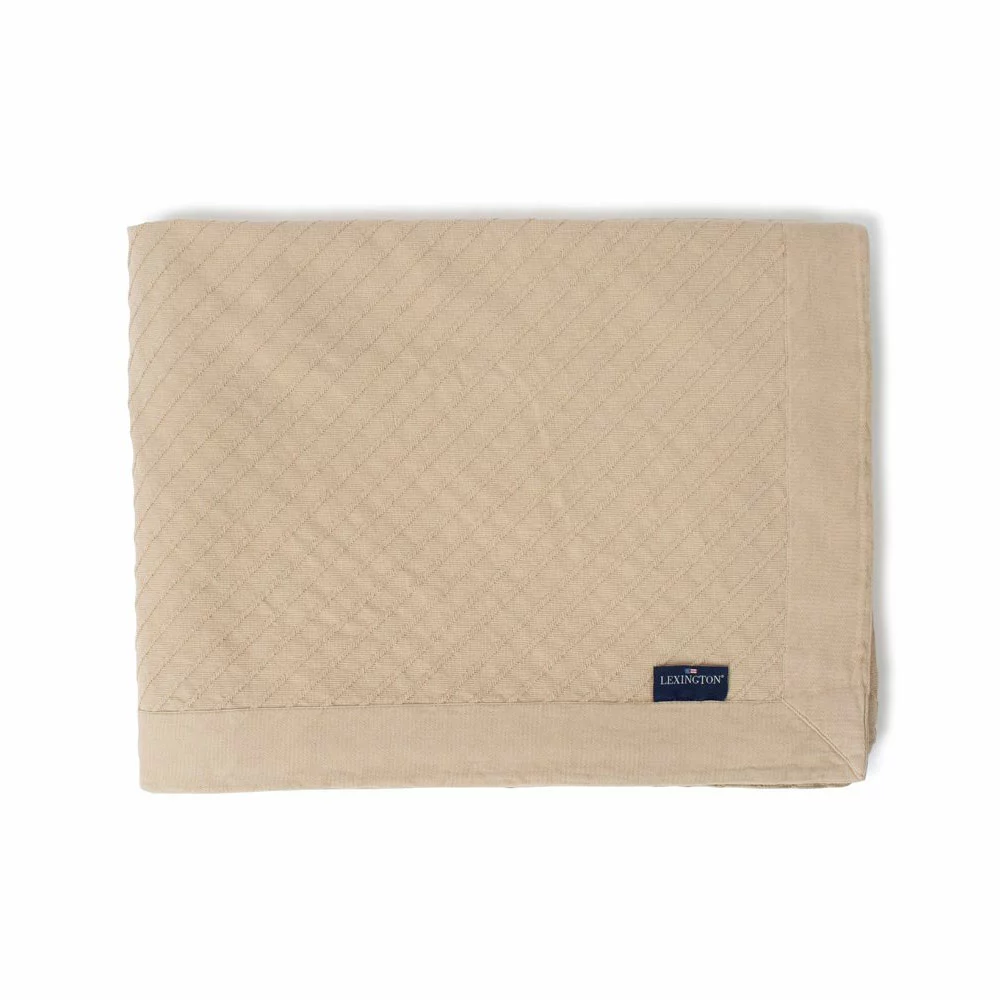 Lexington Diagonal Structured Päiväpeite Vaalean Beige 160x240 Cm