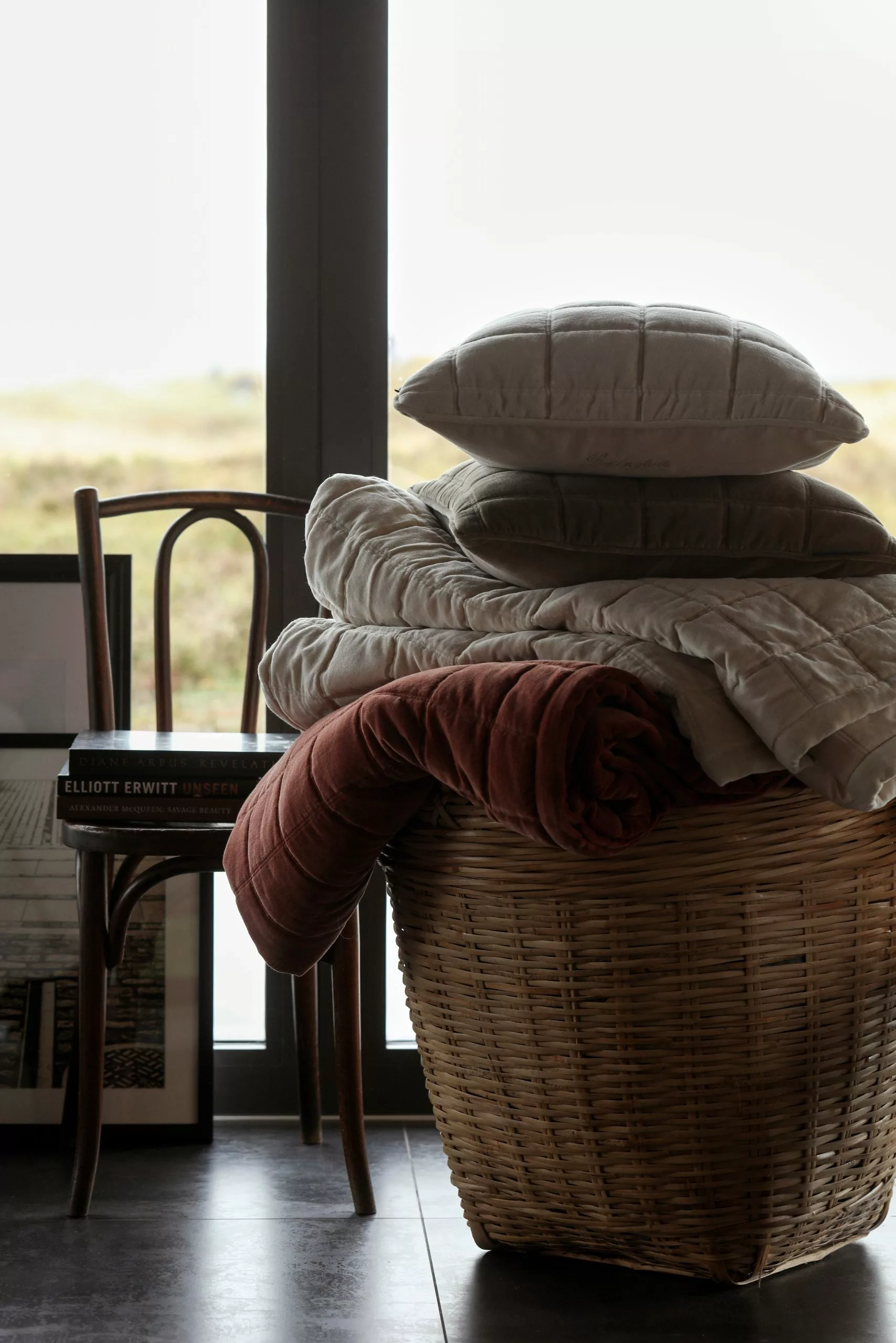 Lexington Quilted Cotton Velvet Päiväpeite 160x240 Cm, Vaalean Beige - Image 2