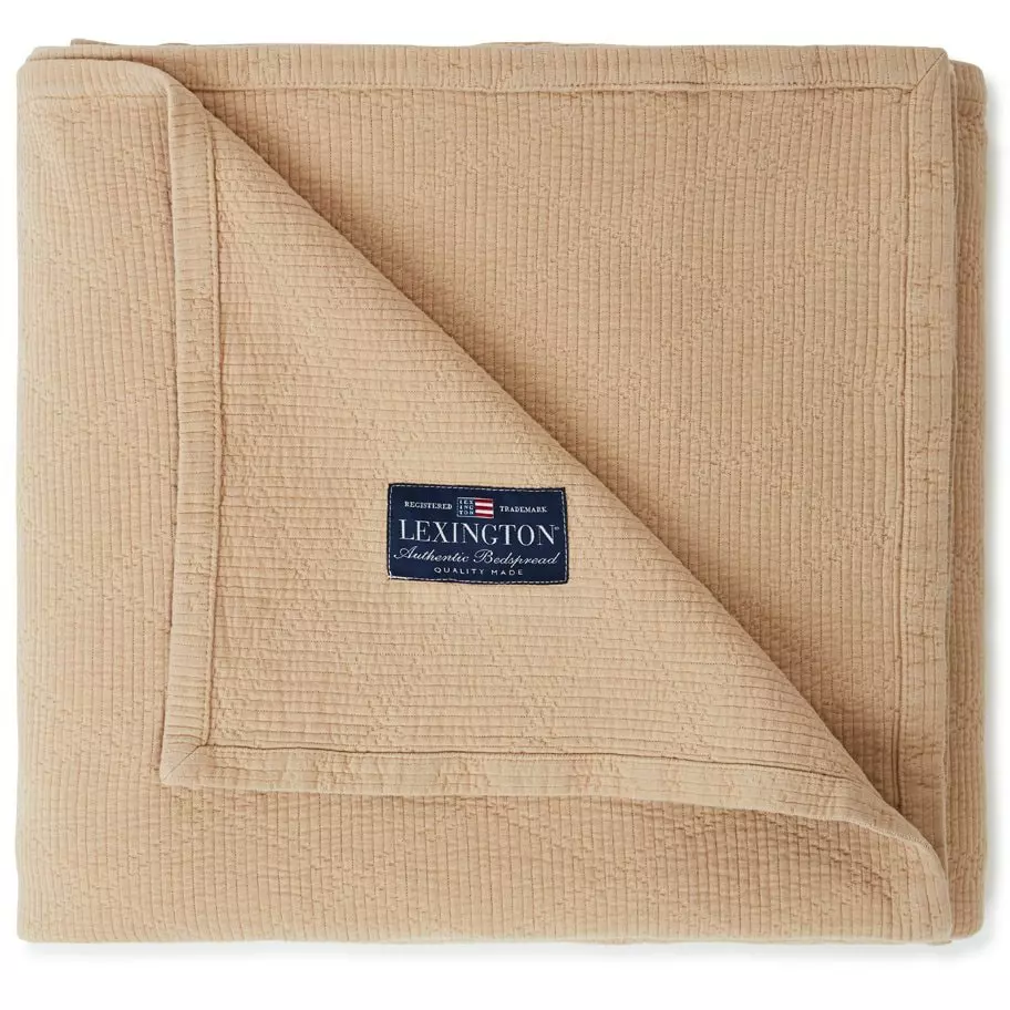 Lexington Quilted Jacquard Päiväpeite Beige, 260x240 Cm