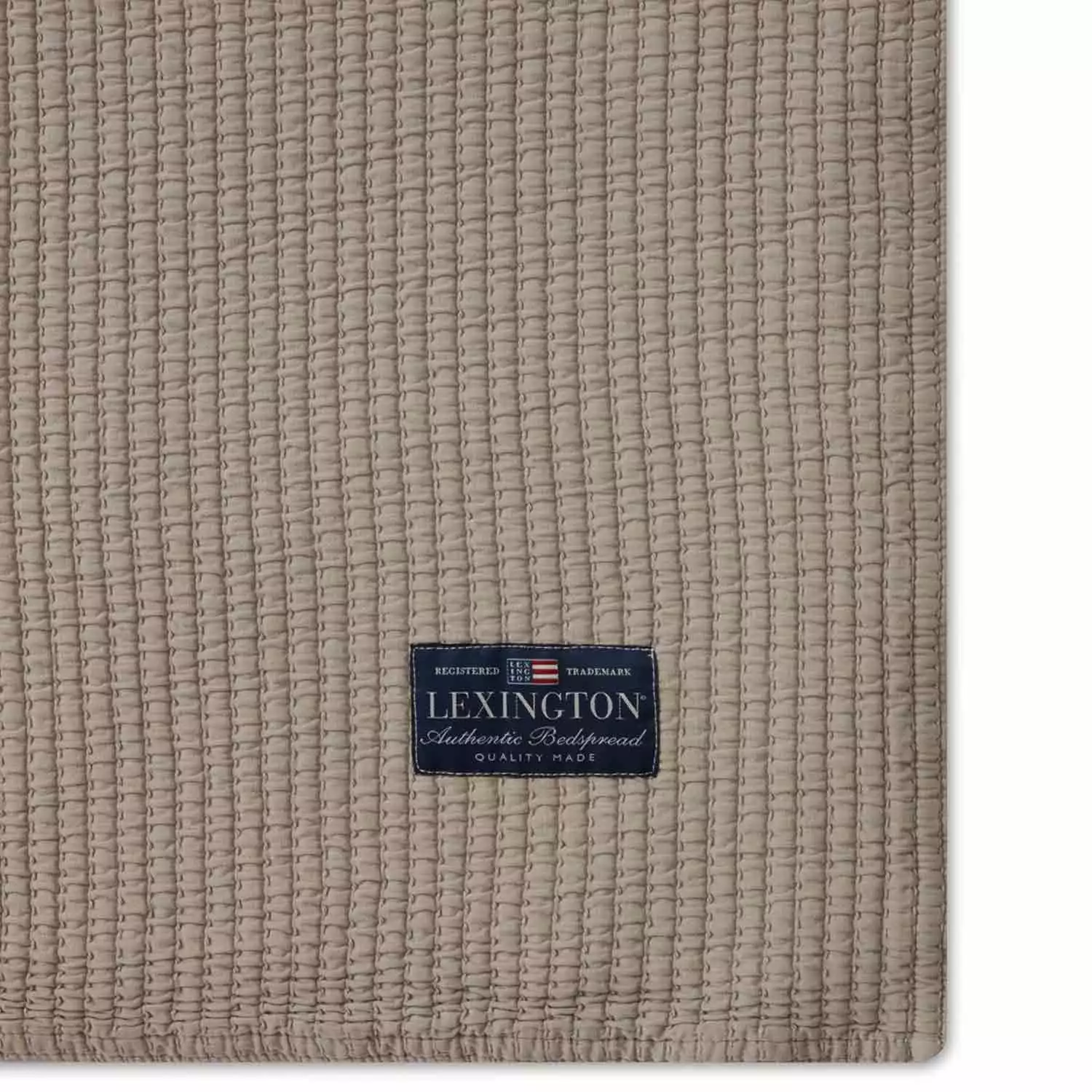 Lexington Stripe Quilted Cotton Päiväpeite Harmaa, 260x240 Cm - Image 2