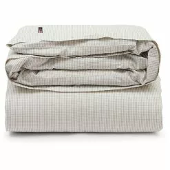 Lexington Checked Cotton Poplin Pussilakana Valkoinen / Harmaa, 150x210 Cm