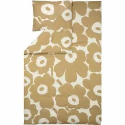 Marimekko Unikko Pussilakana Cotton / Beige, 240x220 Cm