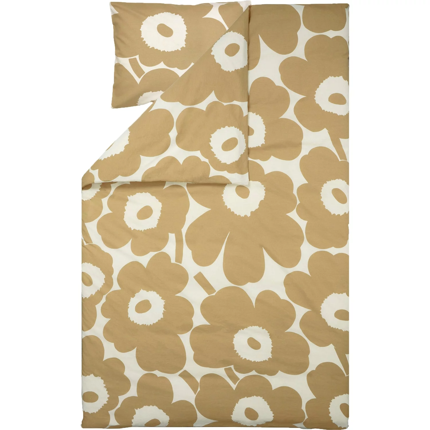 Marimekko Unikko Pussilakana Cotton / Beige, 240x220 Cm