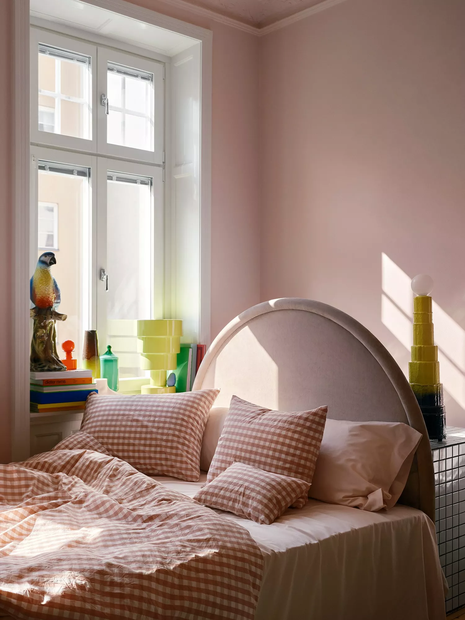 Mille Notti Casella Pussilakana 140x220 Cm, Pinkki/Ivory - Image 3