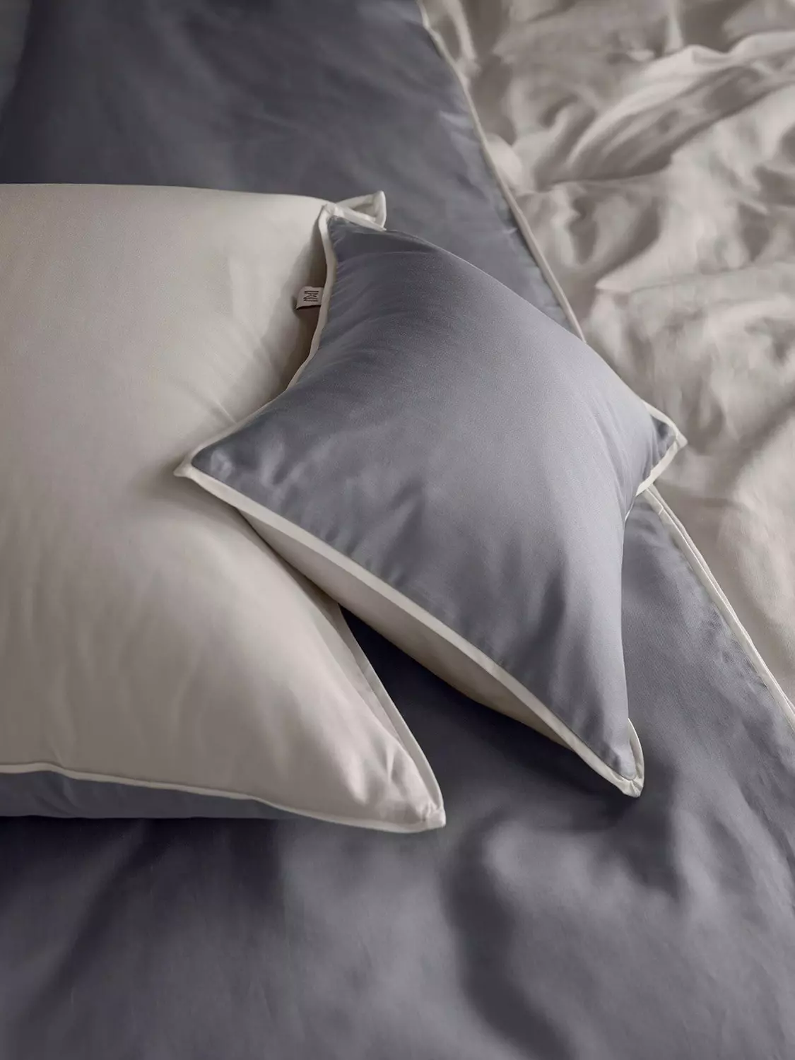 Mille Notti Duetto Pussilakana Harmaa/Beige, 150x210 Cm - Image 2