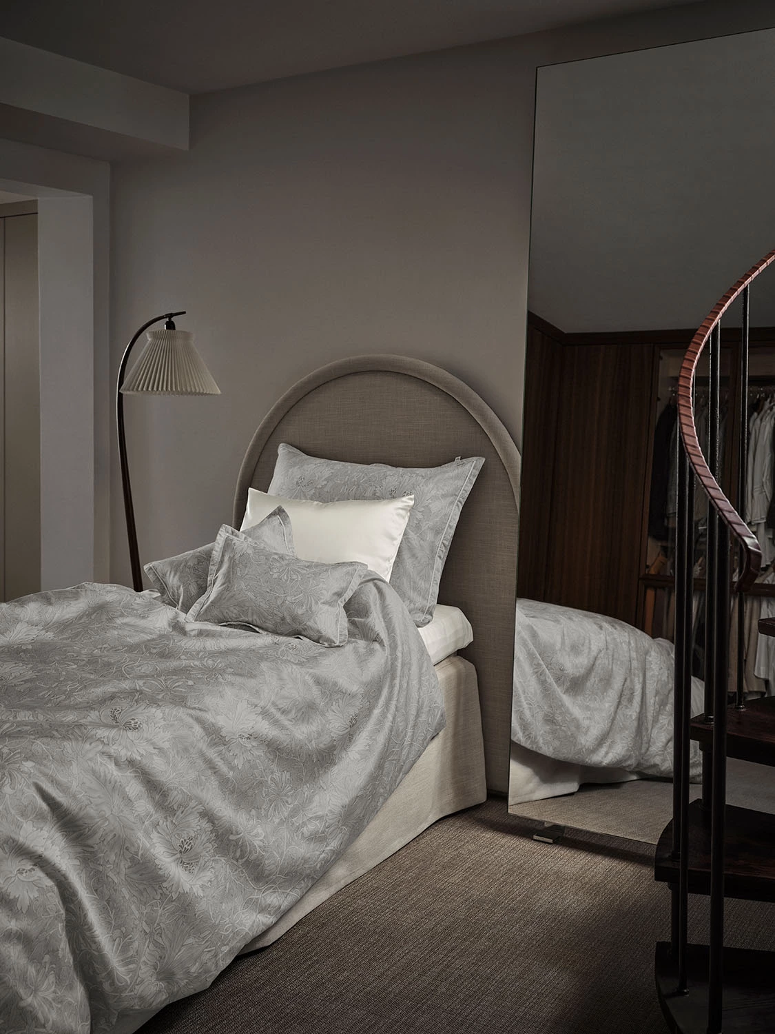 Mille Notti Honeysuckle & Tulip Pussilakana Harmaa, 200x220 Cm - Image 2