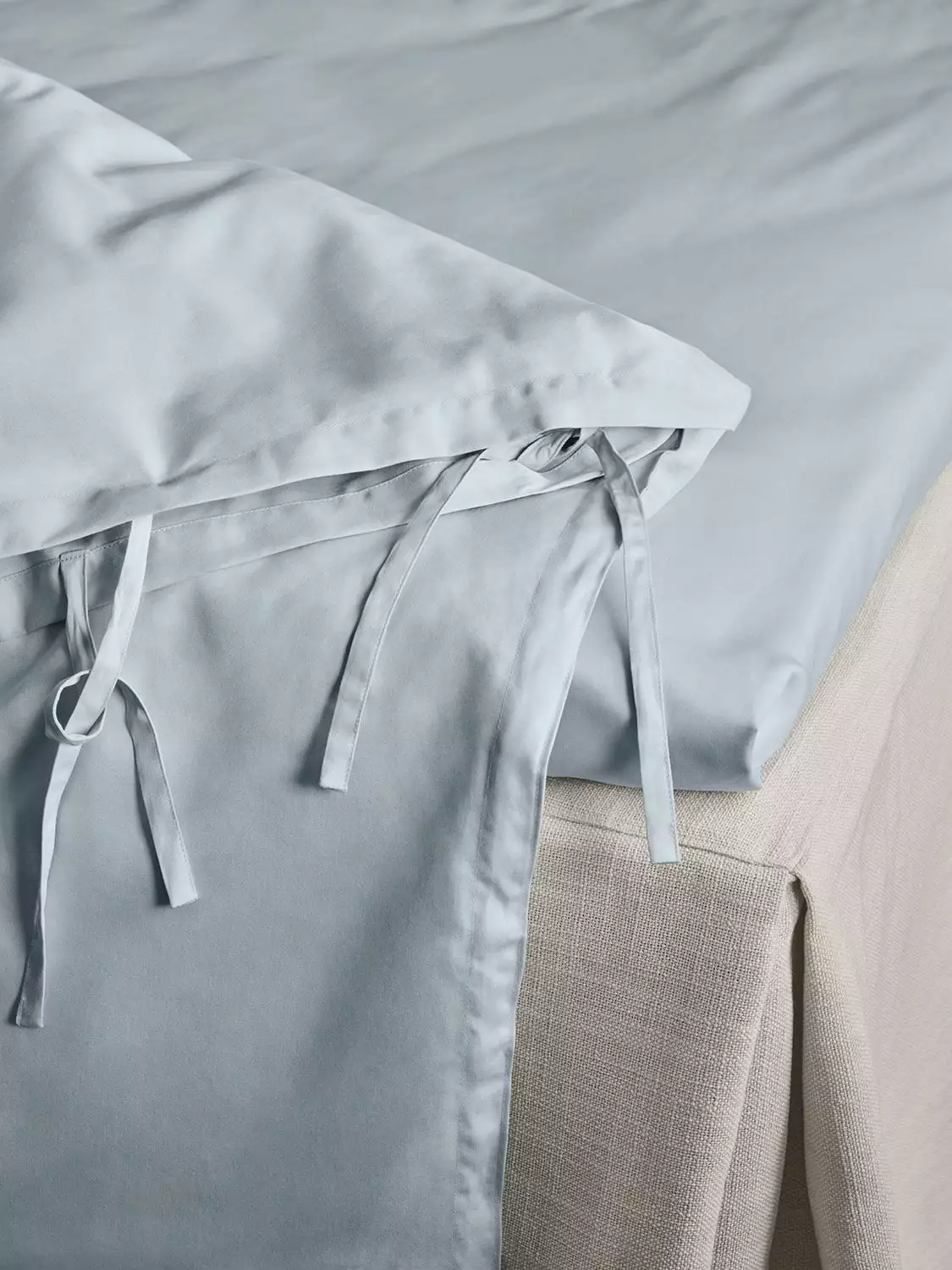 Mille Notti Satina Pussilakana Vaaleansininen, 220x220 Cm - Image 5